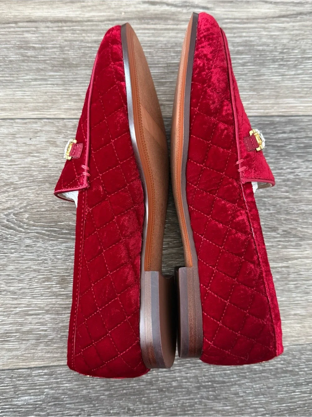 Sam Edelman Bright Scarlett Loraine Regal Velour Loafers Size 6.5 NIB